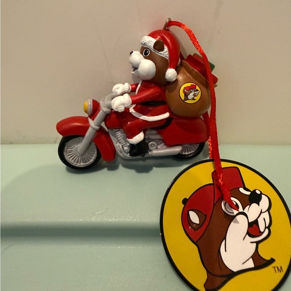 BUC-EE'S Other - Festive Buc-ee's Santa on Motorcycle Ornament-NWT